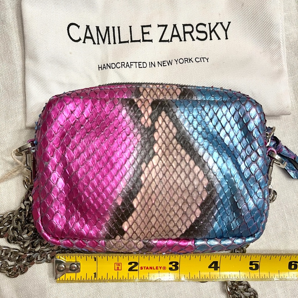 NEW! Camille Zarsky Cross-body Python Wallet Pouch